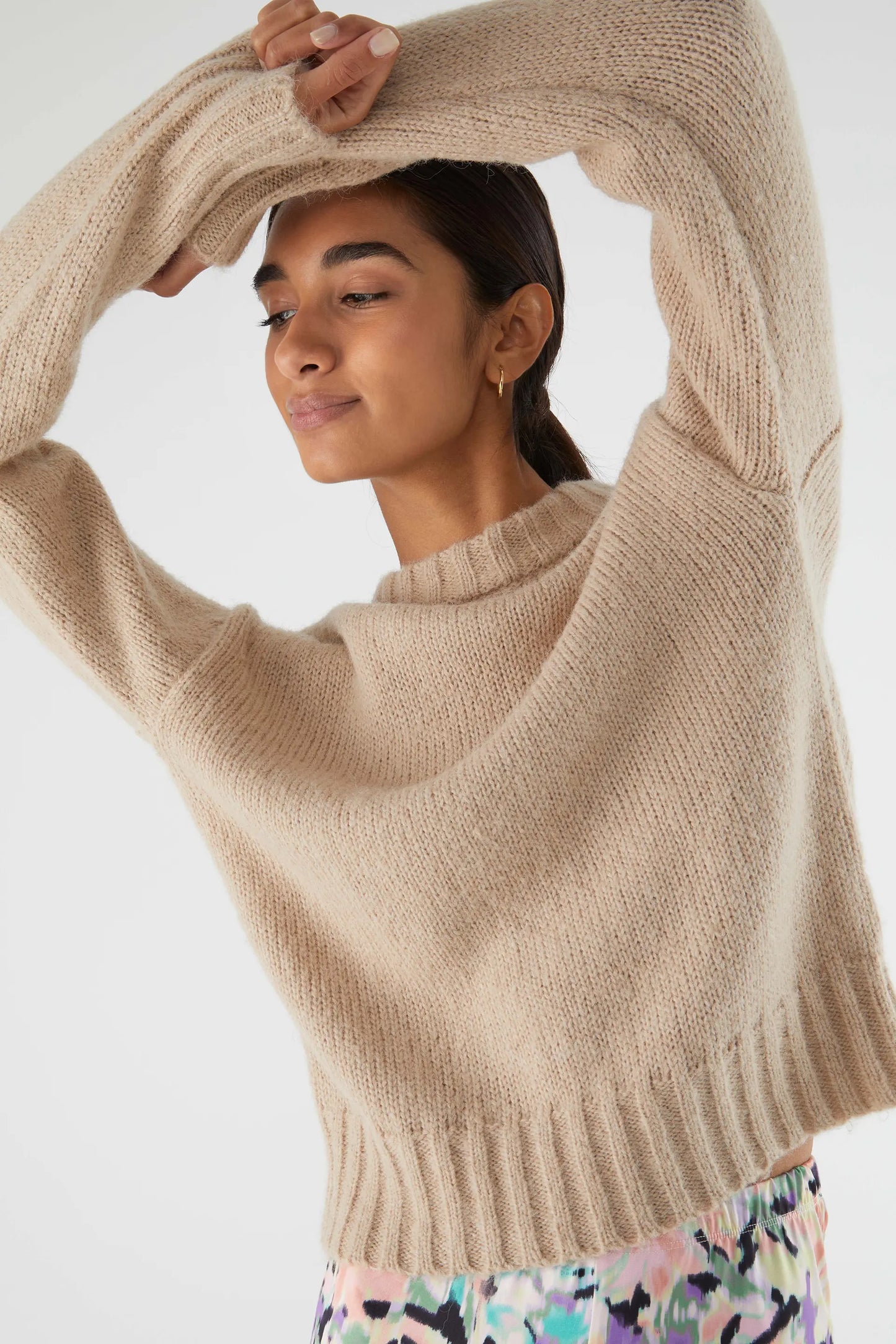 Beige Chunky Knit Sweater