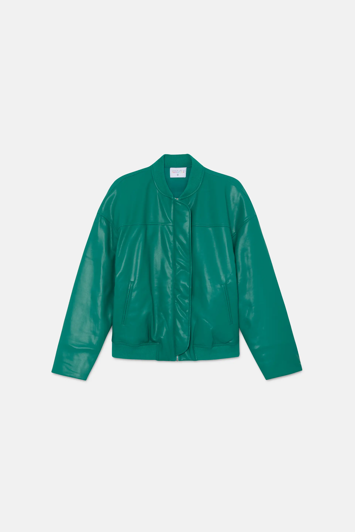 Green Faux Fur Quilted Bomber