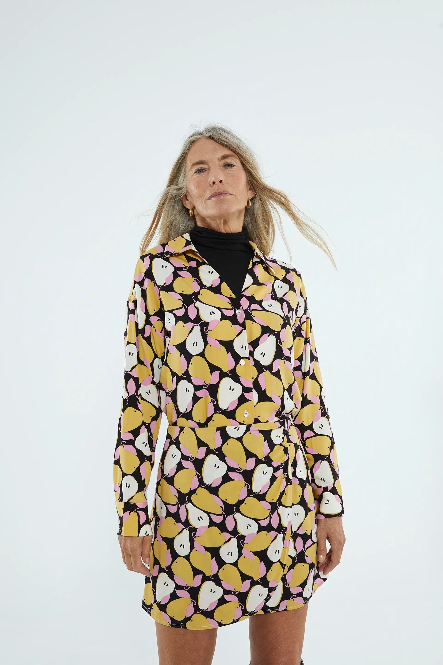 Pear Print Long Sleeve Shirt