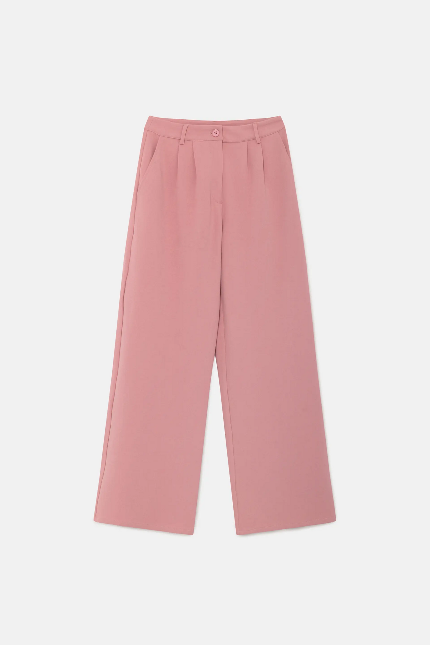 Pantalón de vestir con pinzas rosa