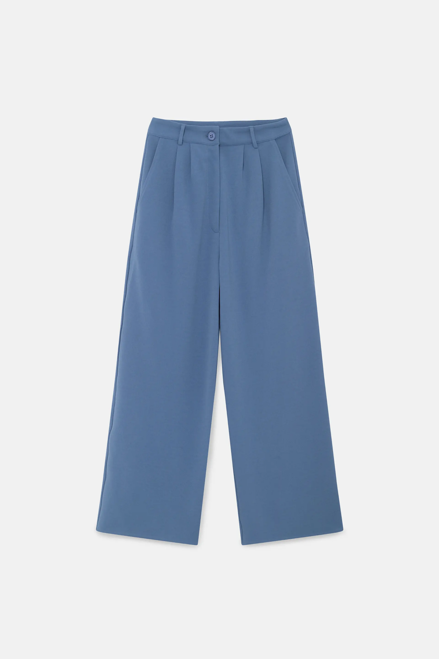 Pantalón de vestir con pinzas azul