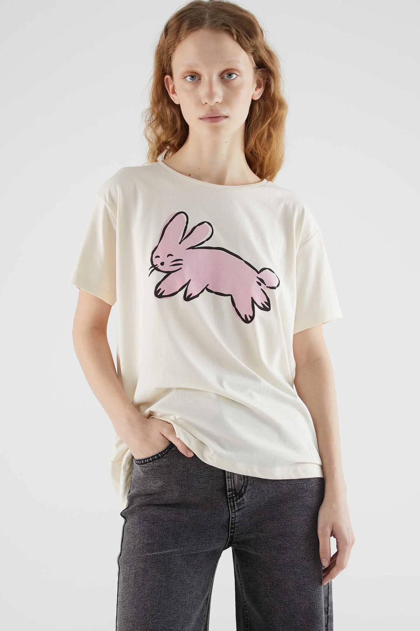 Rabbit Graphic Cotton T-Shirt