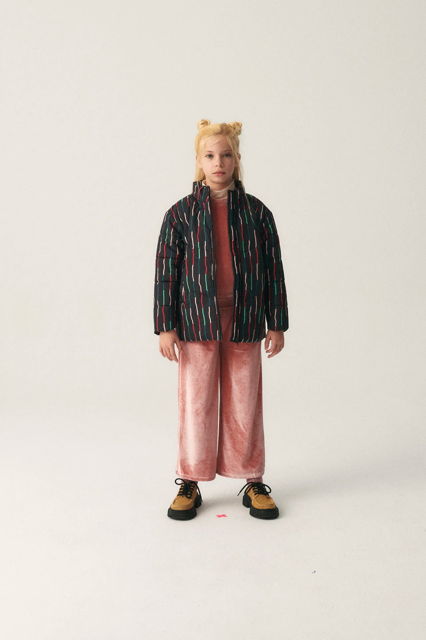 Pantaloni unisex in velluto rosa