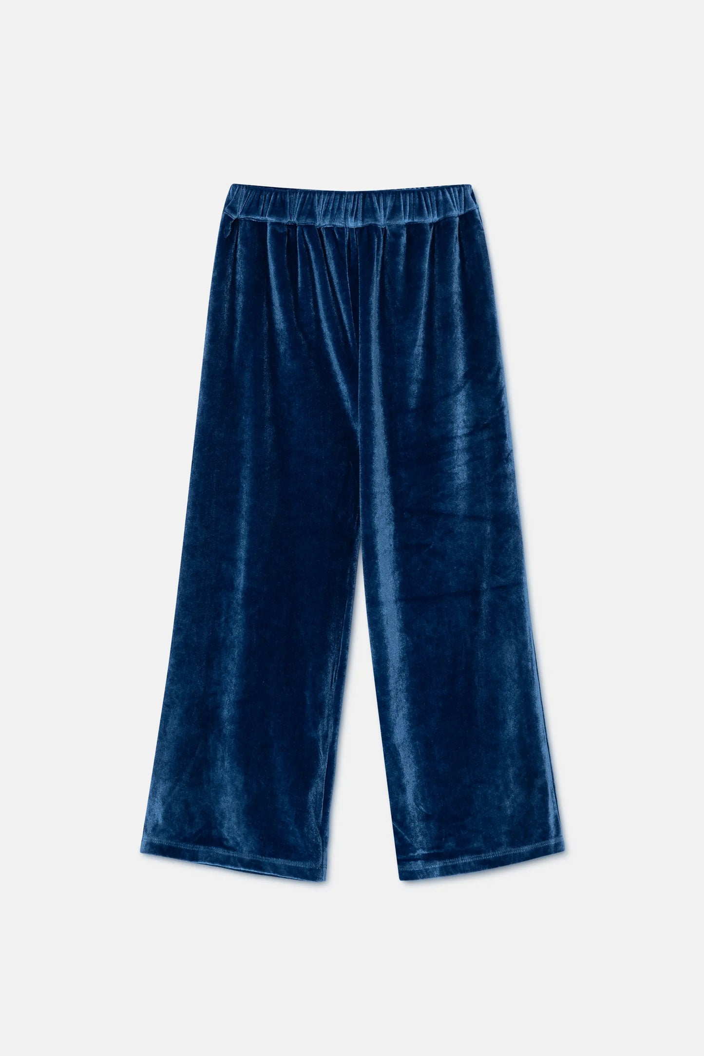 Pantalón unisex en terciopelo azul