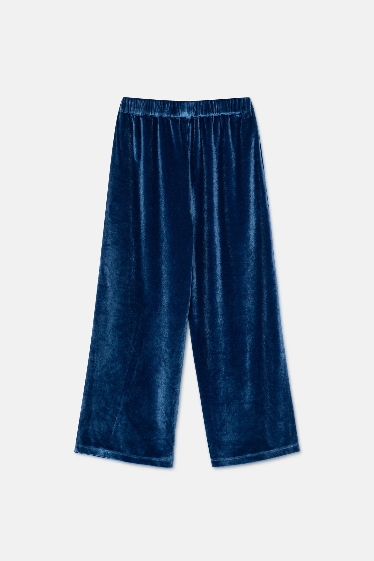 Pantalón unisex en terciopelo azul