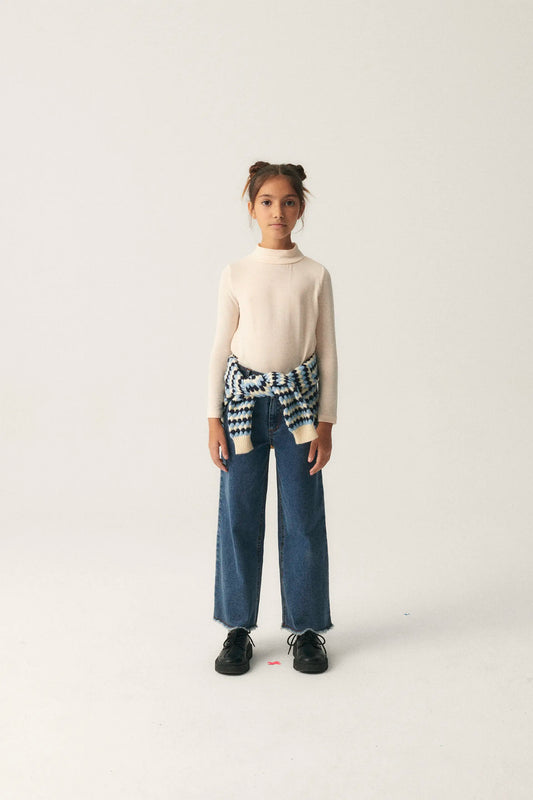 Girl's top with white turtleneck