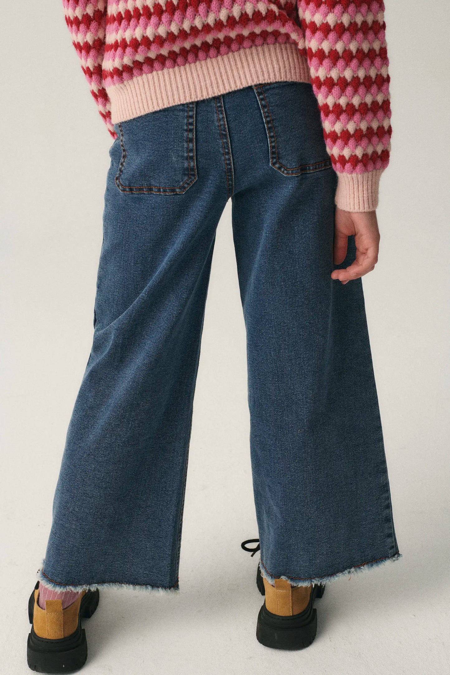 Jeans largos de niña rectos azules
