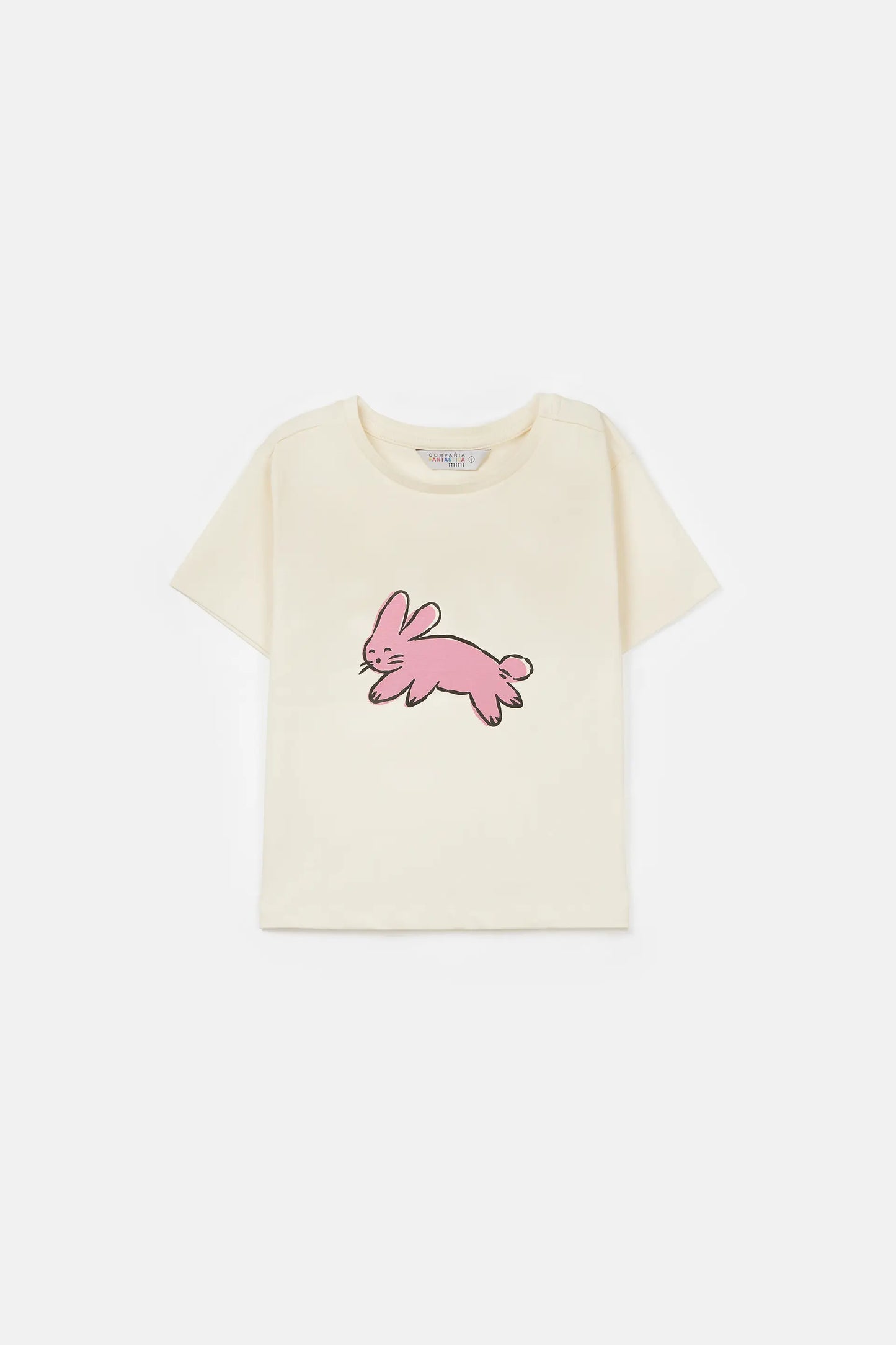 Camiseta unisex de algodón con gráfica de conejo
