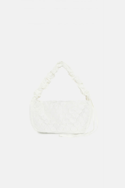 White quilted shoulder bag