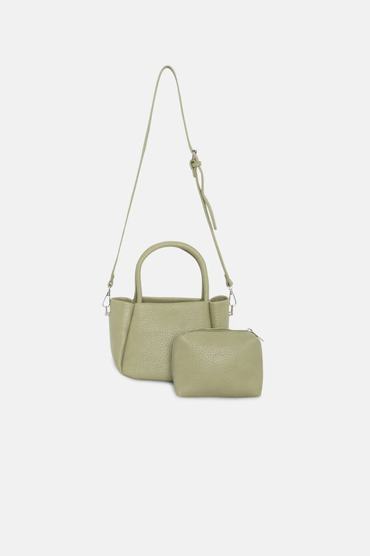 Green mini shopper bag