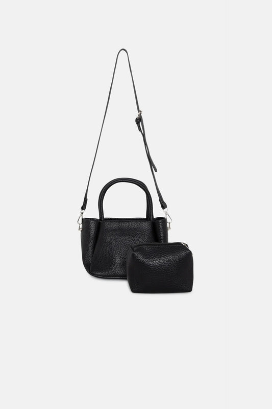 Black mini shopper bag