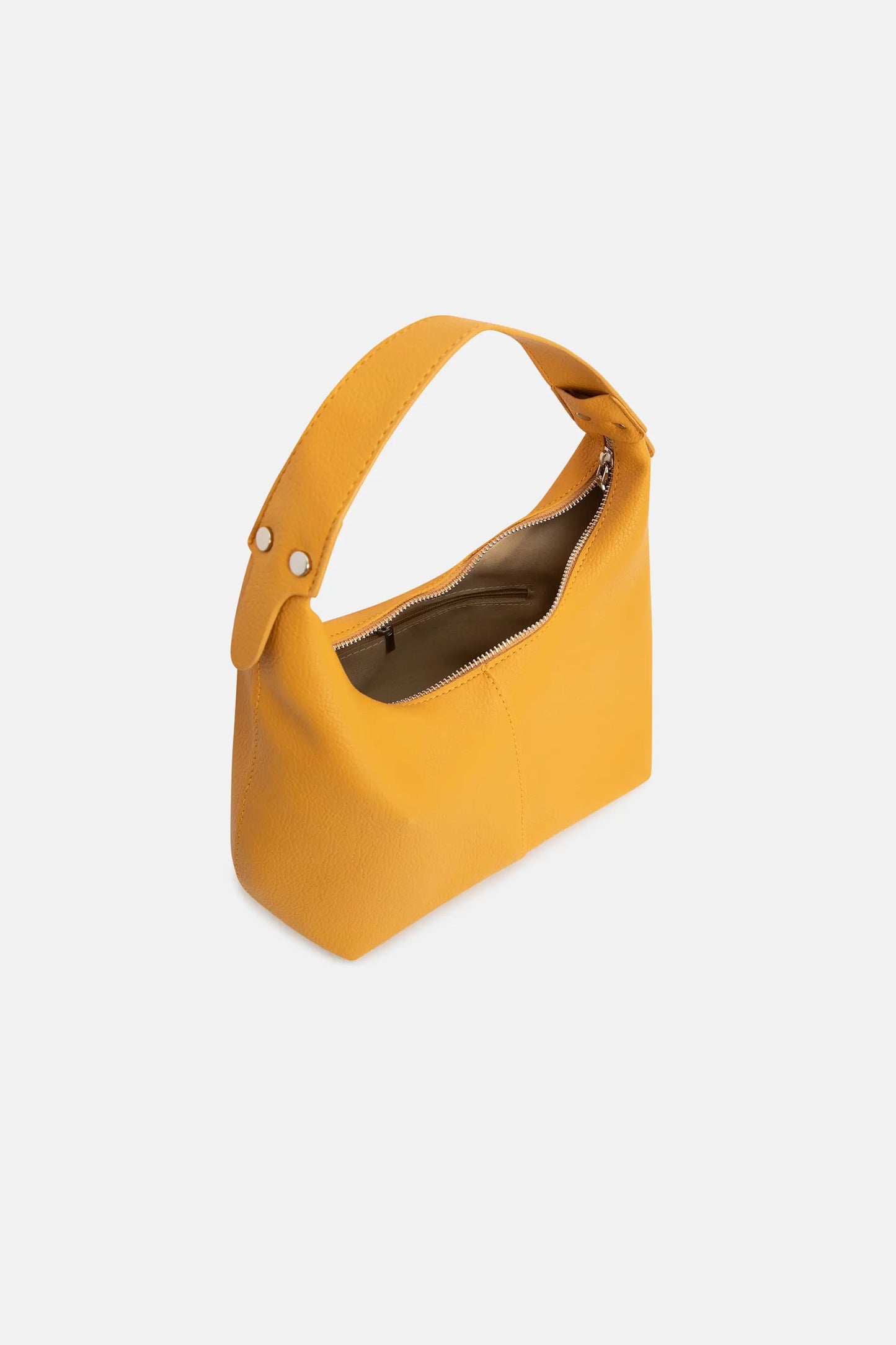 Yellow short handle shoulder bag