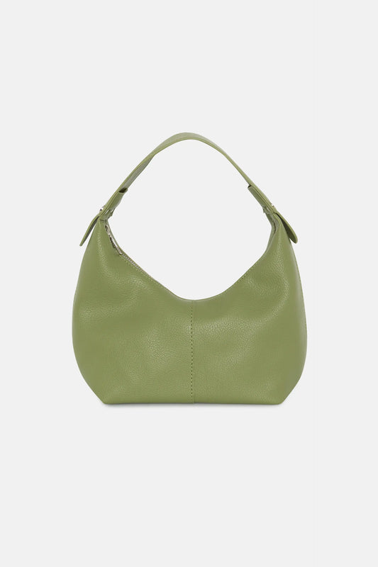 Green short handle shoulder bag