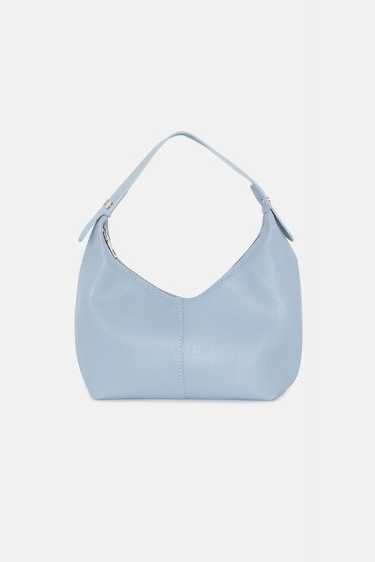 Blue short handle shoulder bag