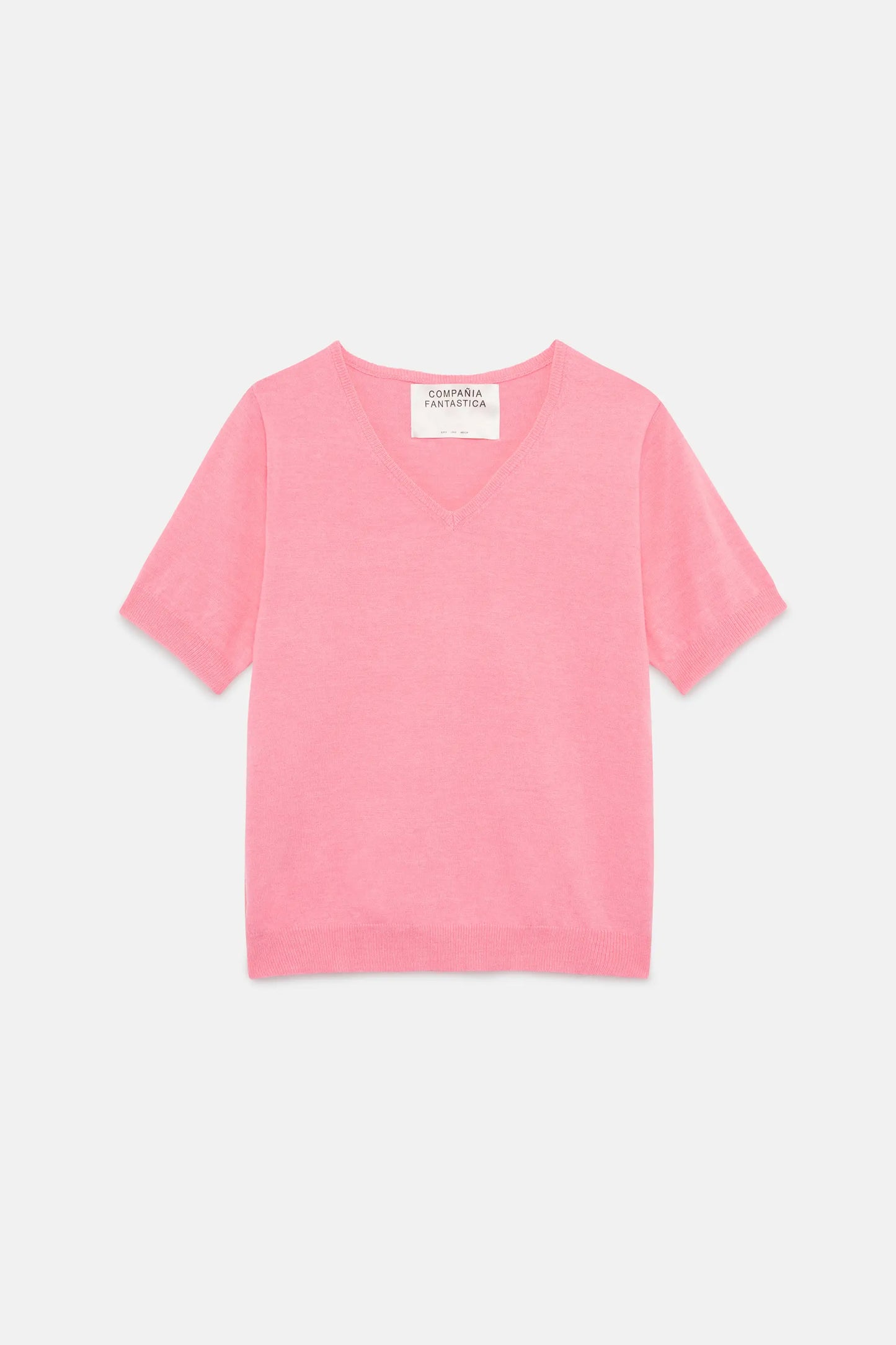 Pink V-neck sweater