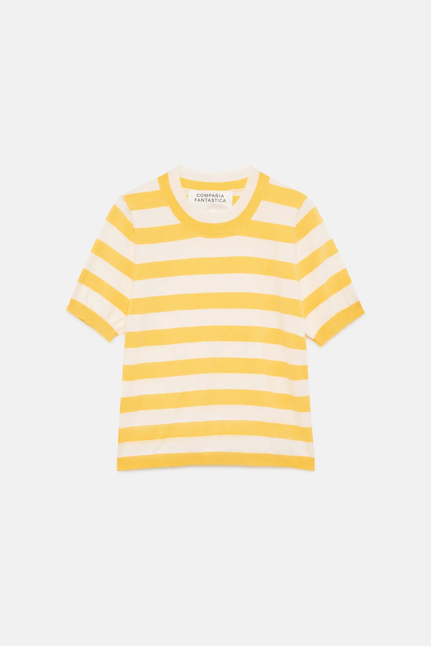 Jersey manga corta rayas amarillas