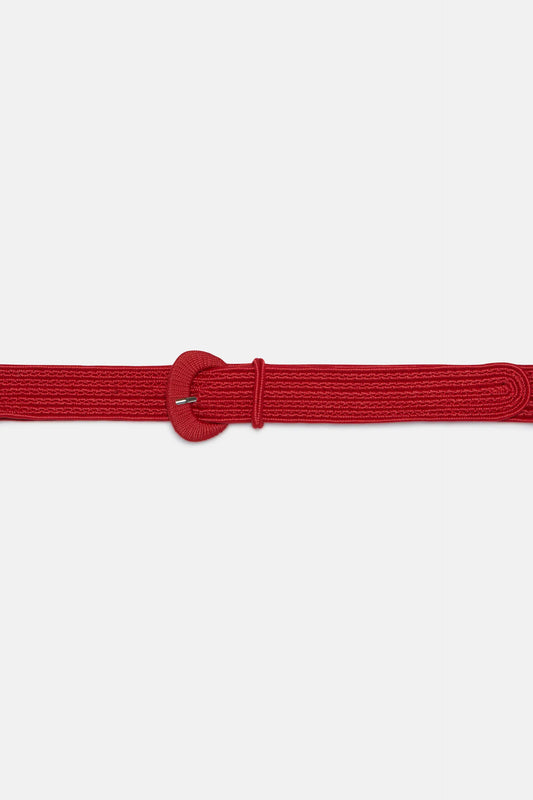 Cinturón trenzado rojo