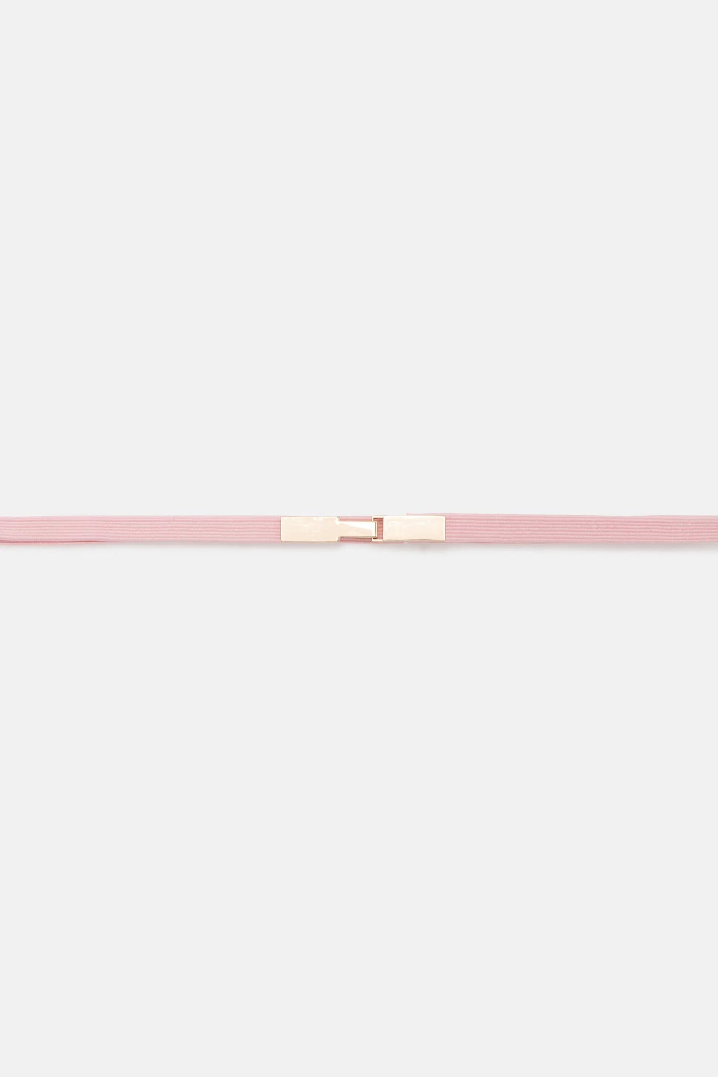 Thin belt with pink rectangular buckle