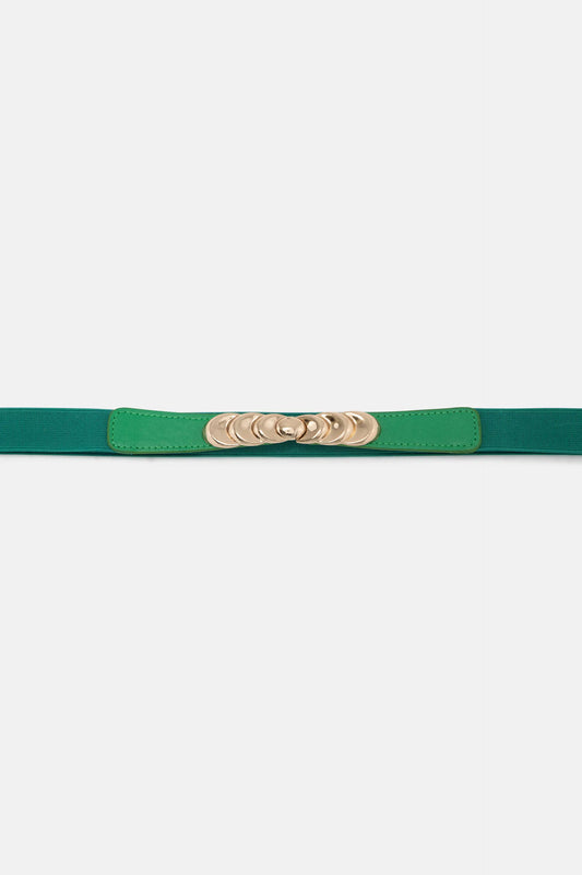 Green oval buckle belt