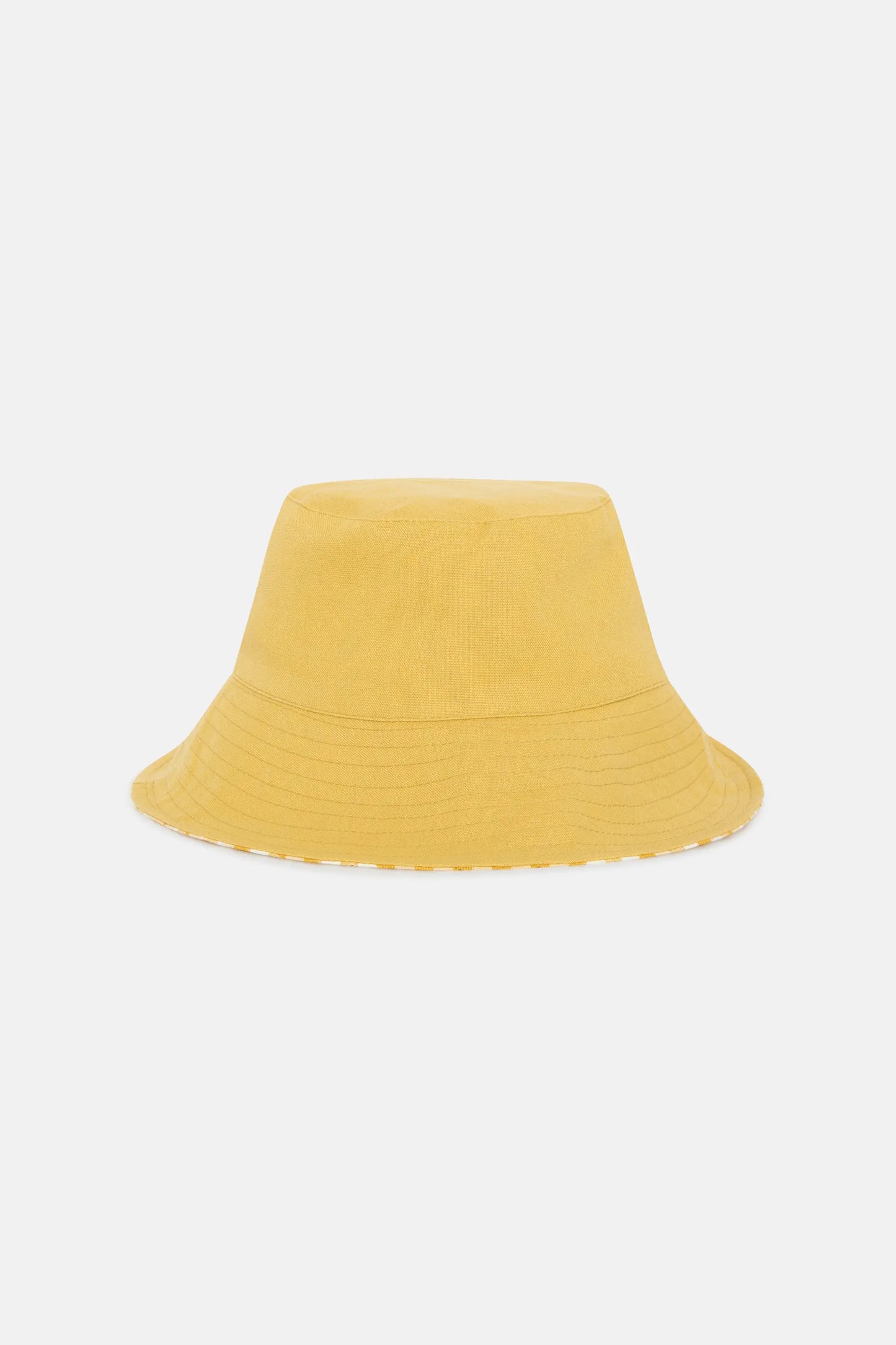 Sombrero reversible vichy amarillo