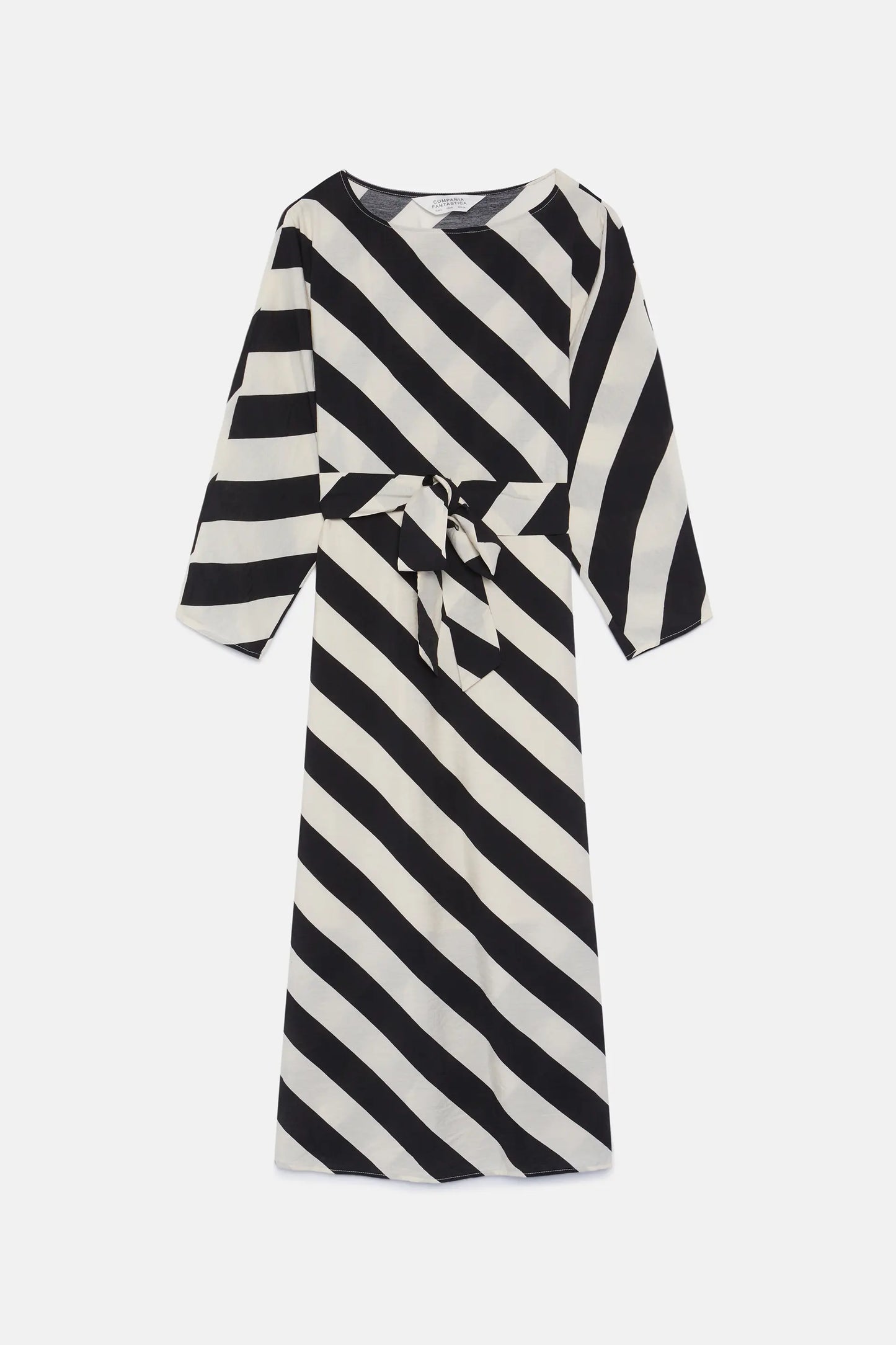 Cruela striped midi dress