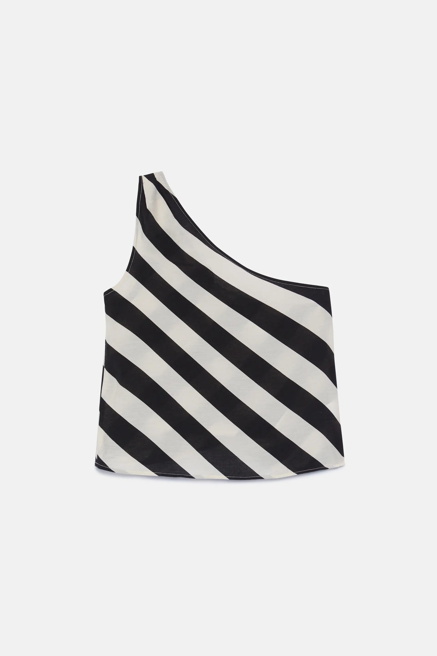Cruela striped asymmetric top