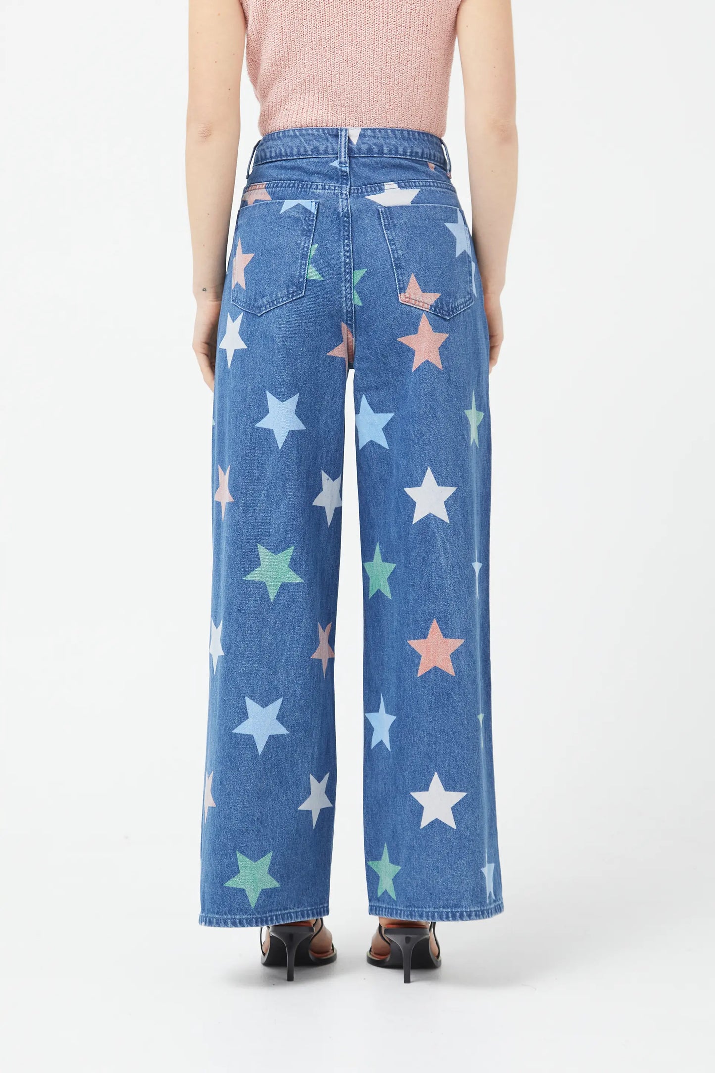 Star print jeans