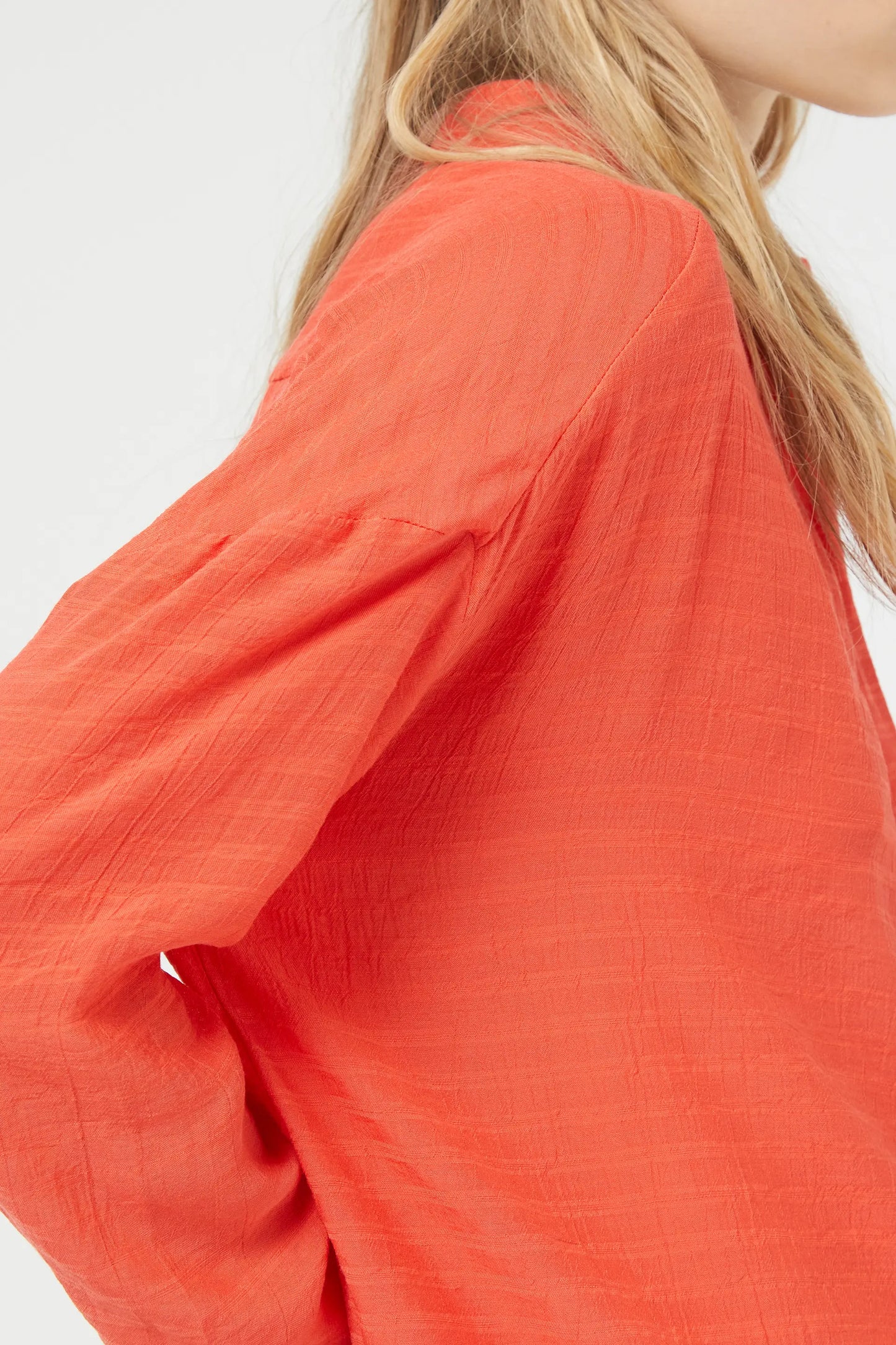 Camicia fluida oversize arancione