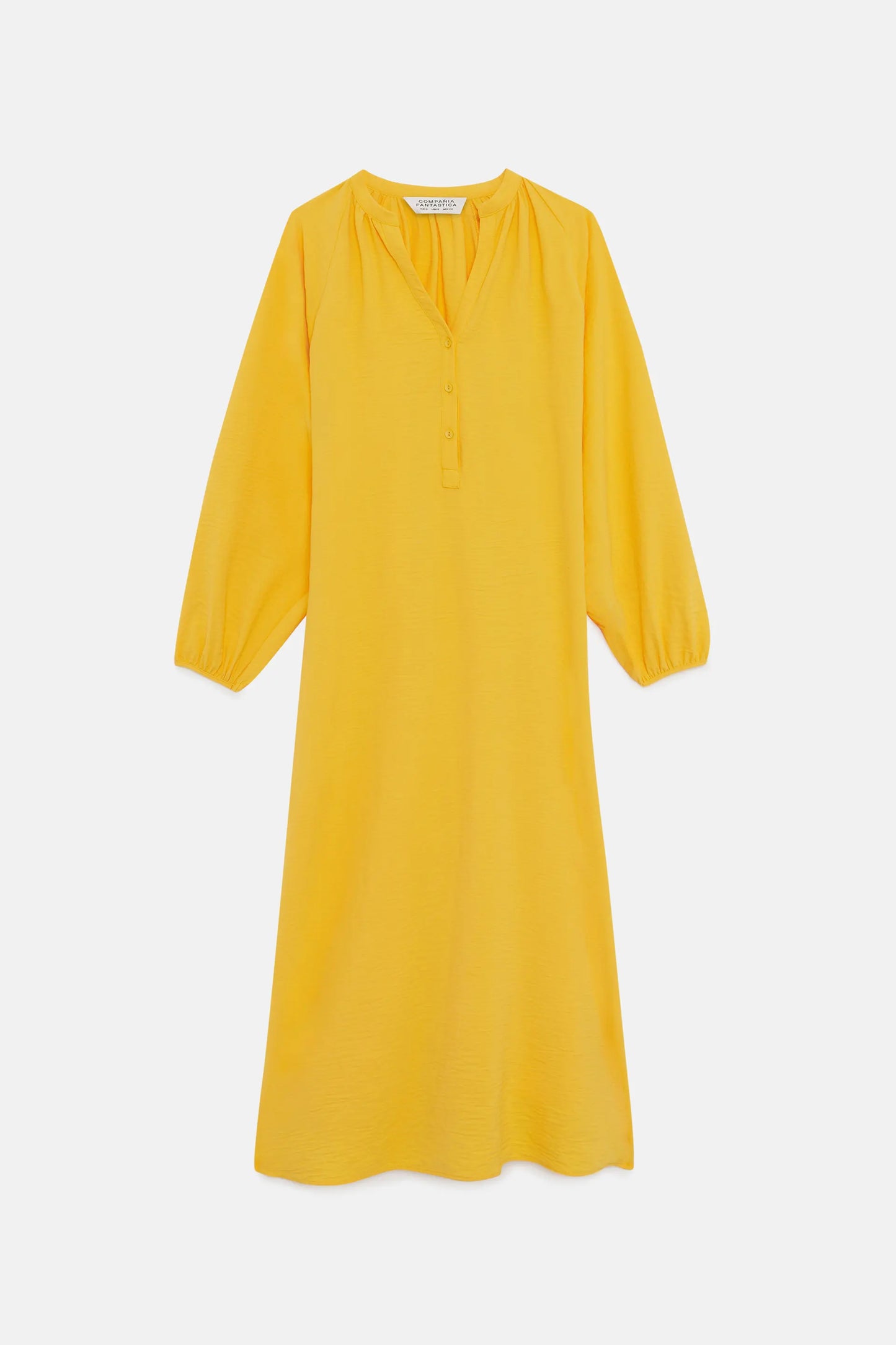 Vestido largo túnica amarillo