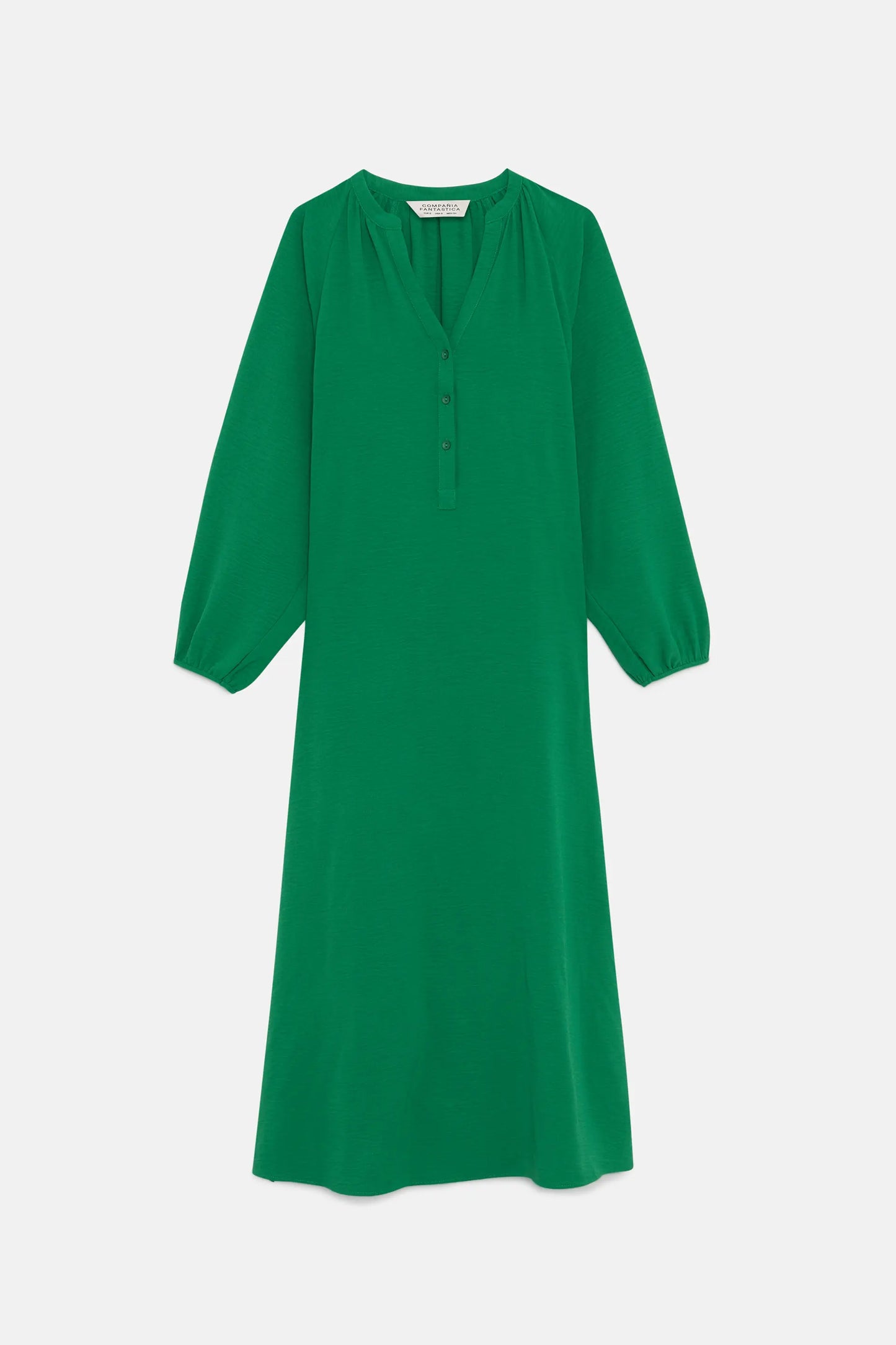 Vestido largo túnica verde