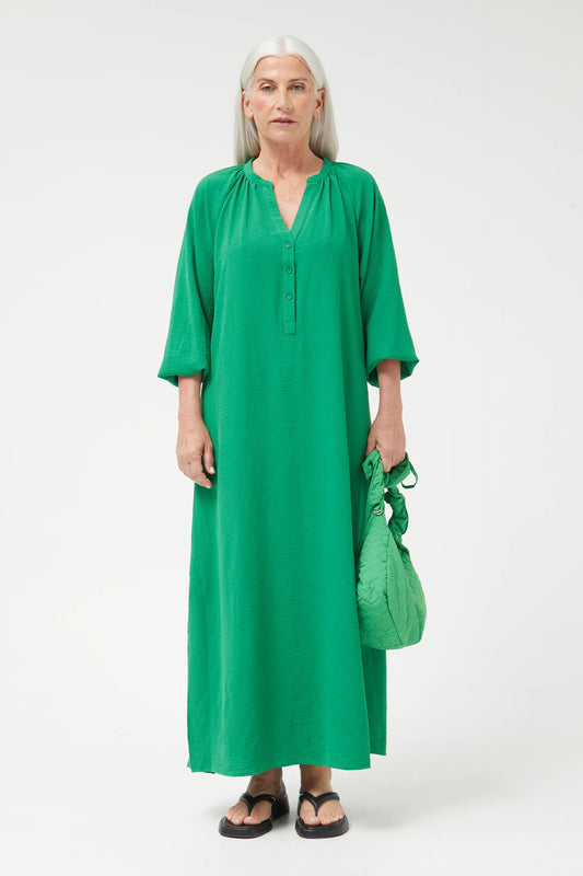 Long green tunic dress