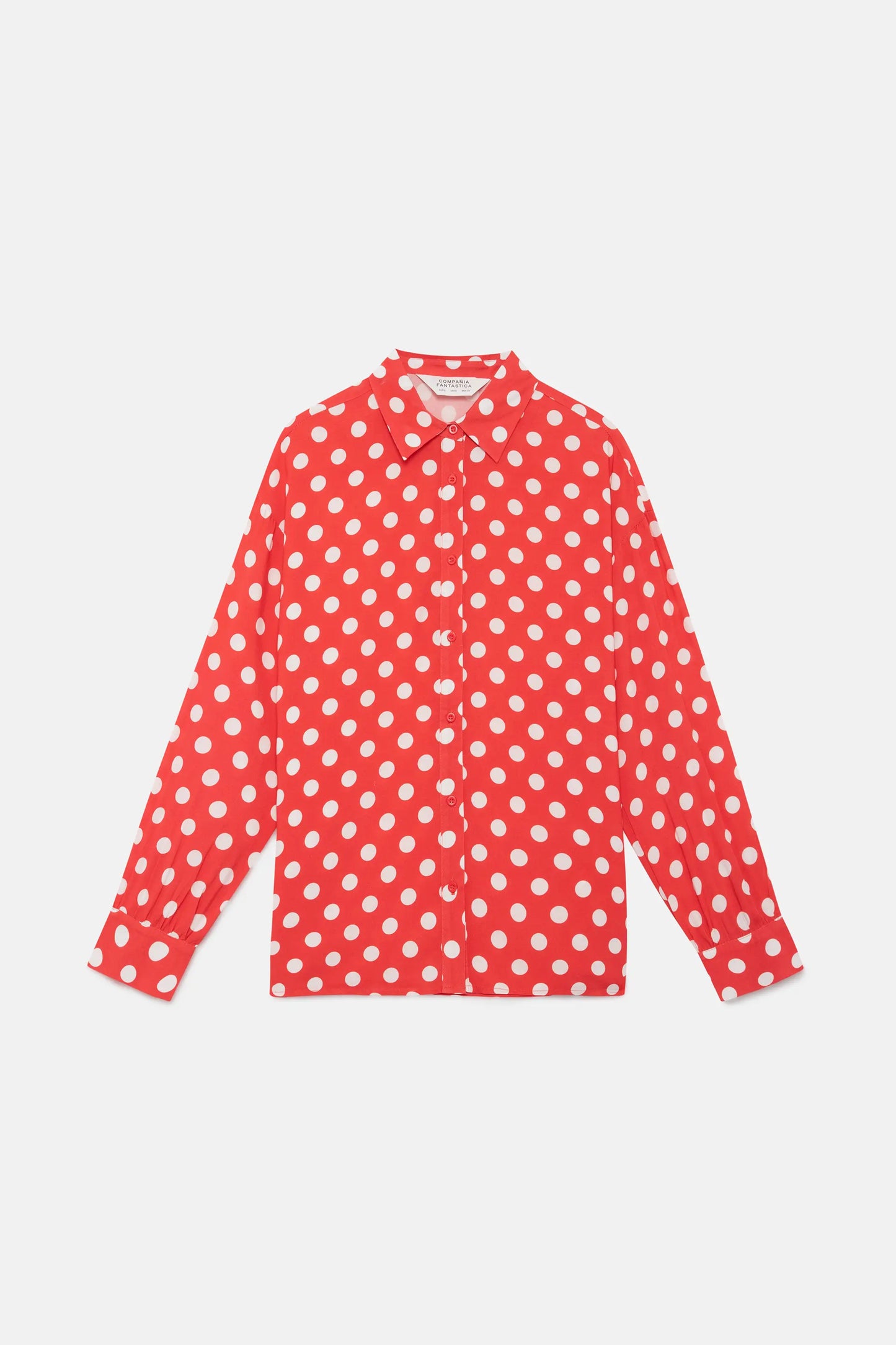 Red polka dot shirt
