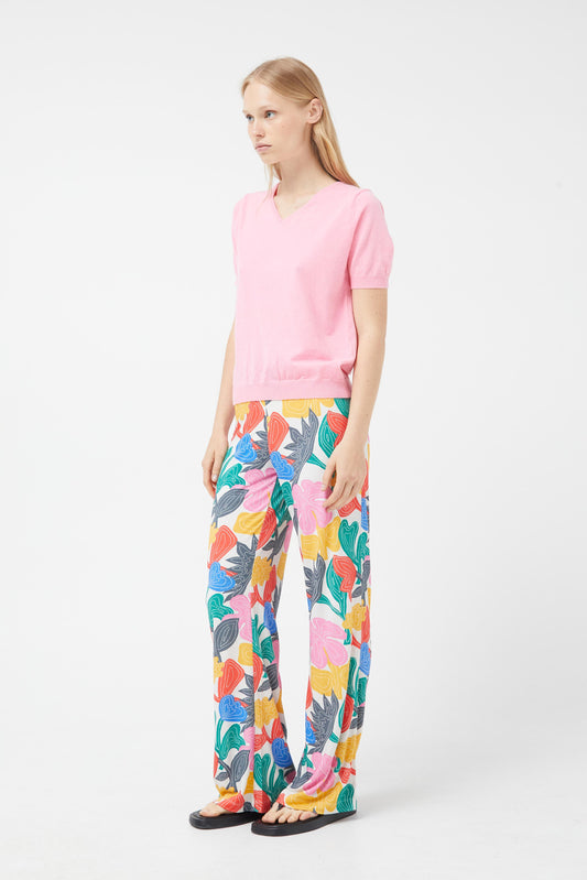 Florere floral straight trousers