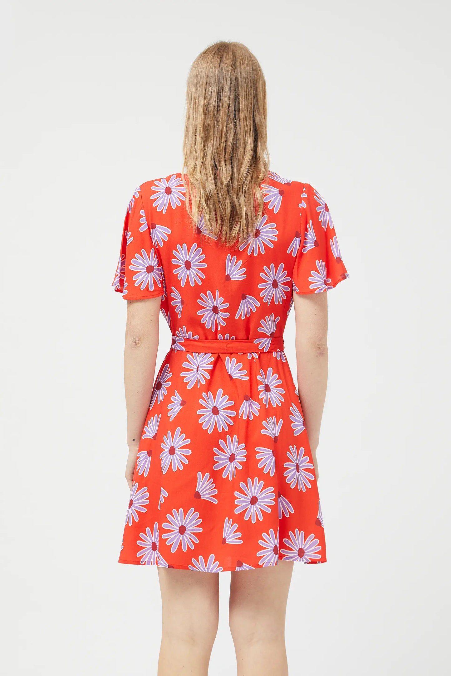 LENZING™ ECOVERO™ floral Bellis viscose short dress