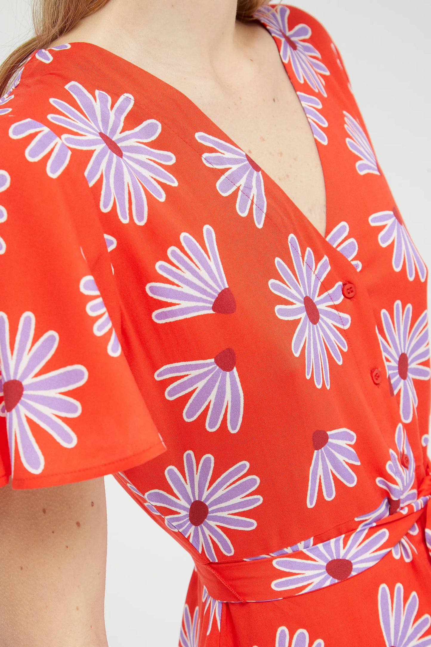 LENZING™ ECOVERO™ floral Bellis viscose short dress