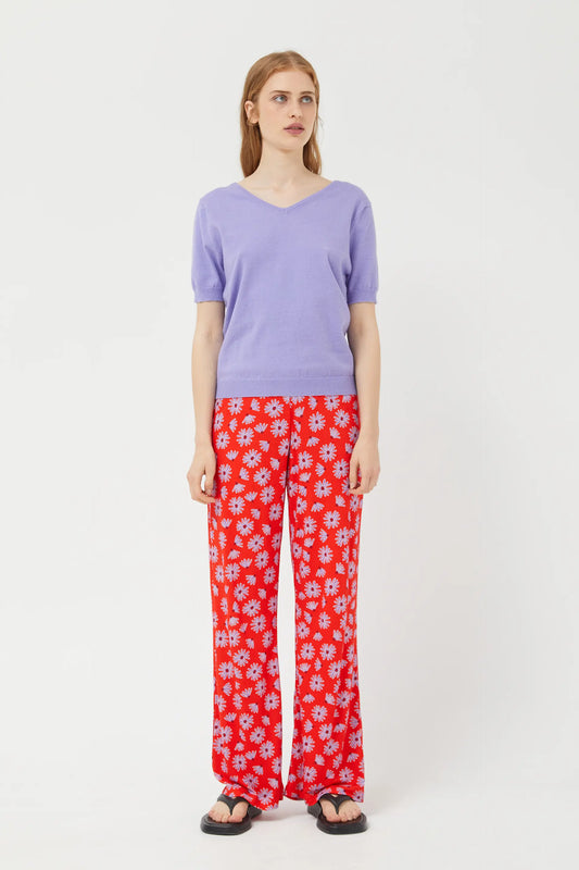 Bellis floral straight trousers