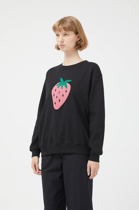 Strawberry print sweatshirt