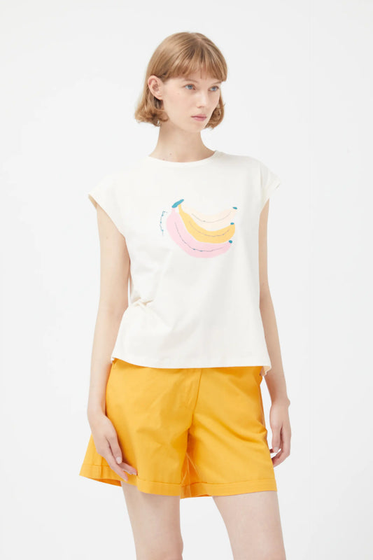 White banana print t-shirt