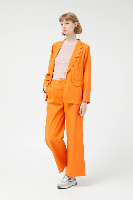 Orange suit blazer