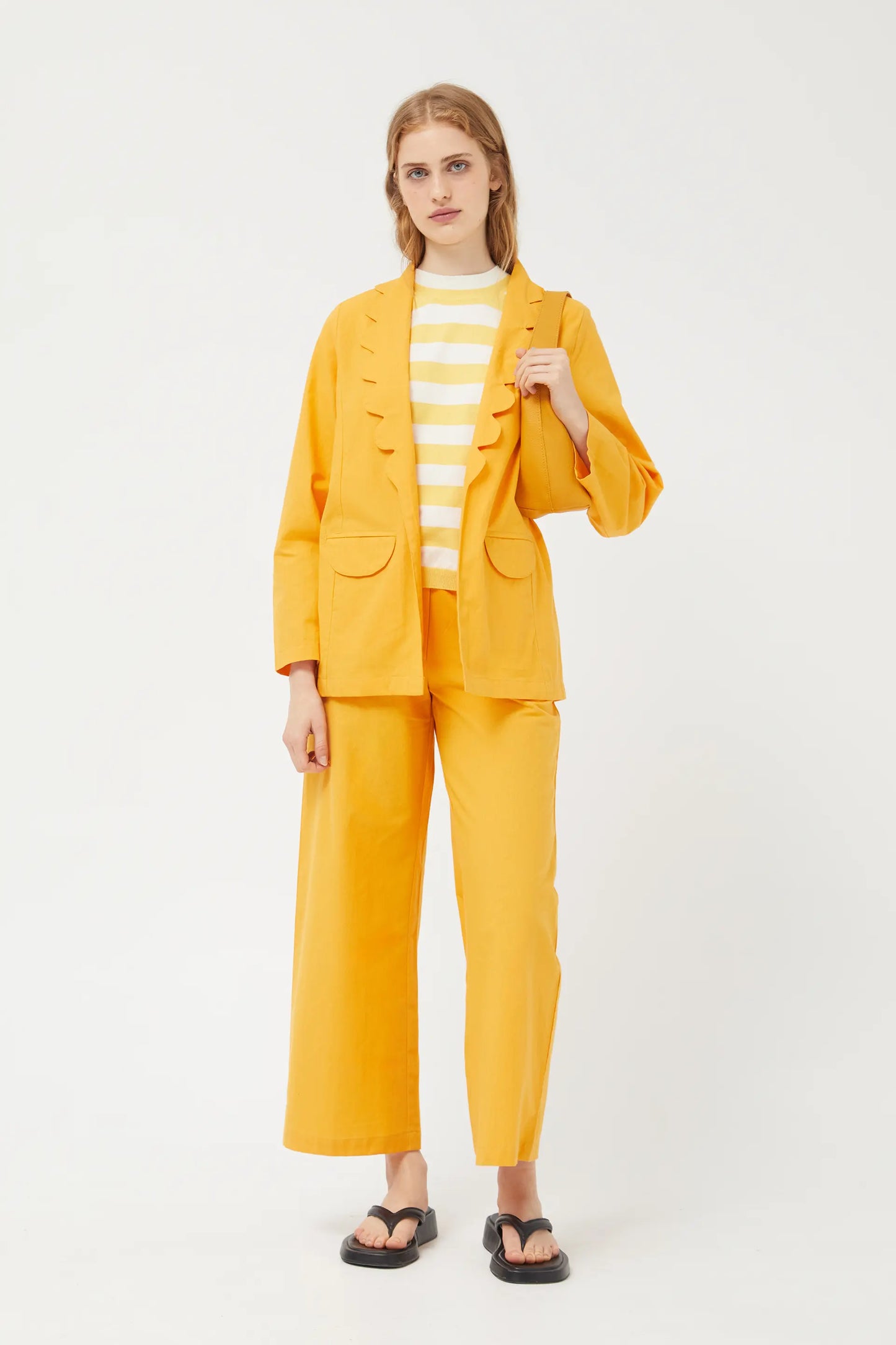 Yellow suit blazer