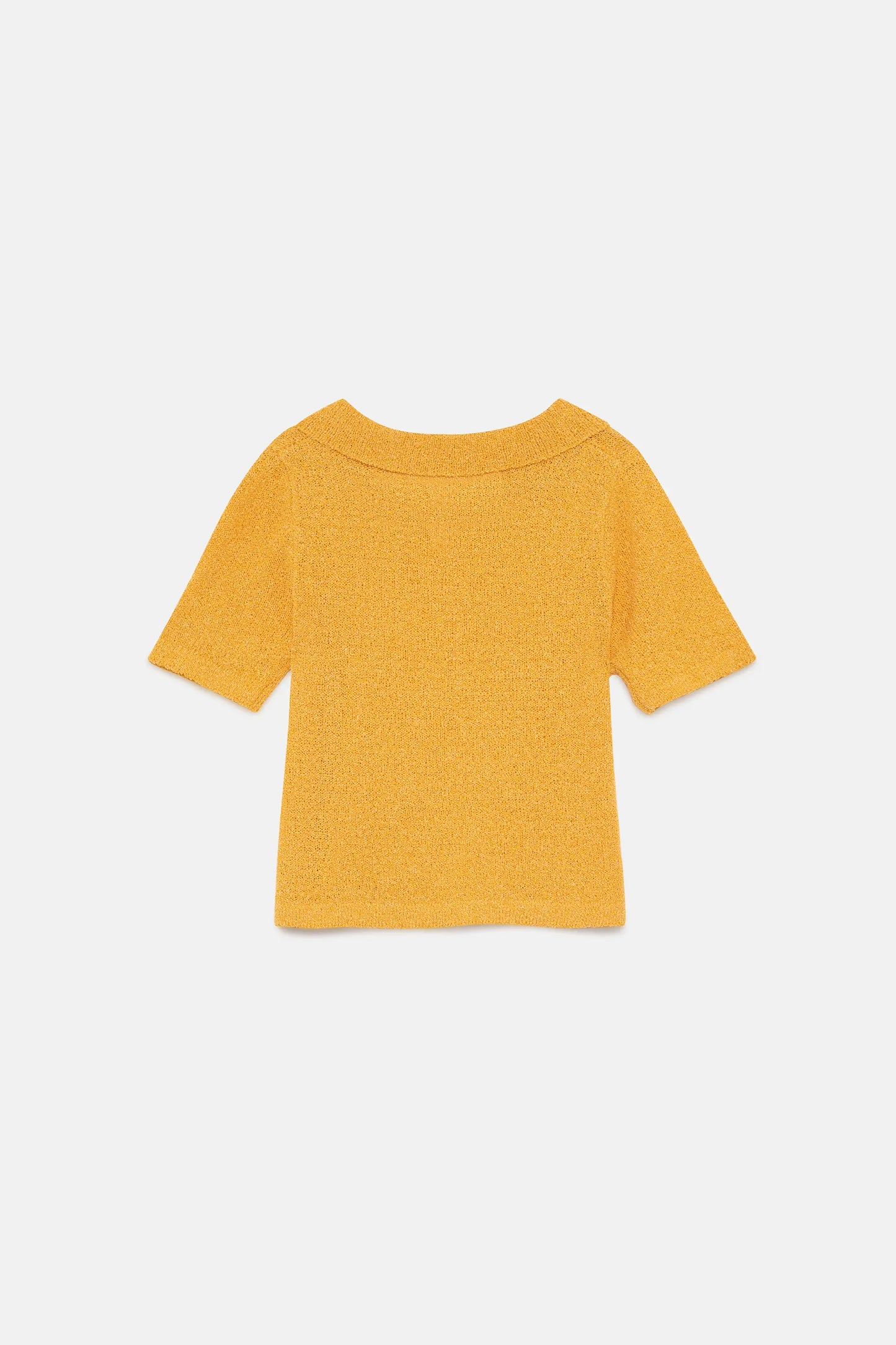 Jersey de niña cuello polo amarillo