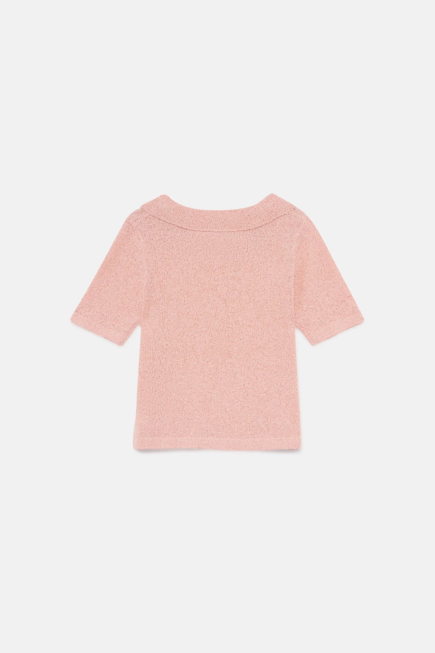 Jersey de niña cuello polo rosa
