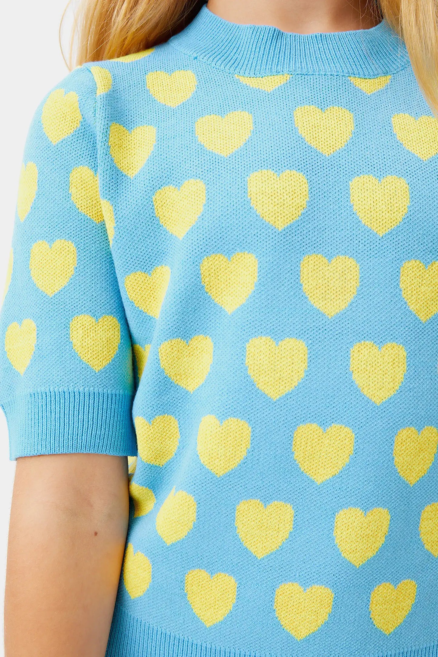 Girl's heart print sweater