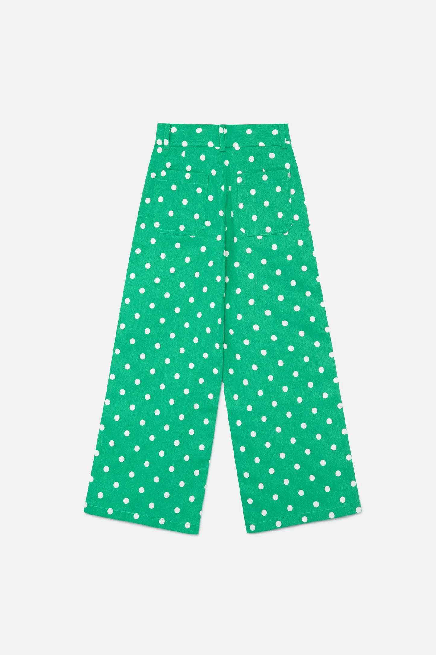 Girl's green polka dot jeans