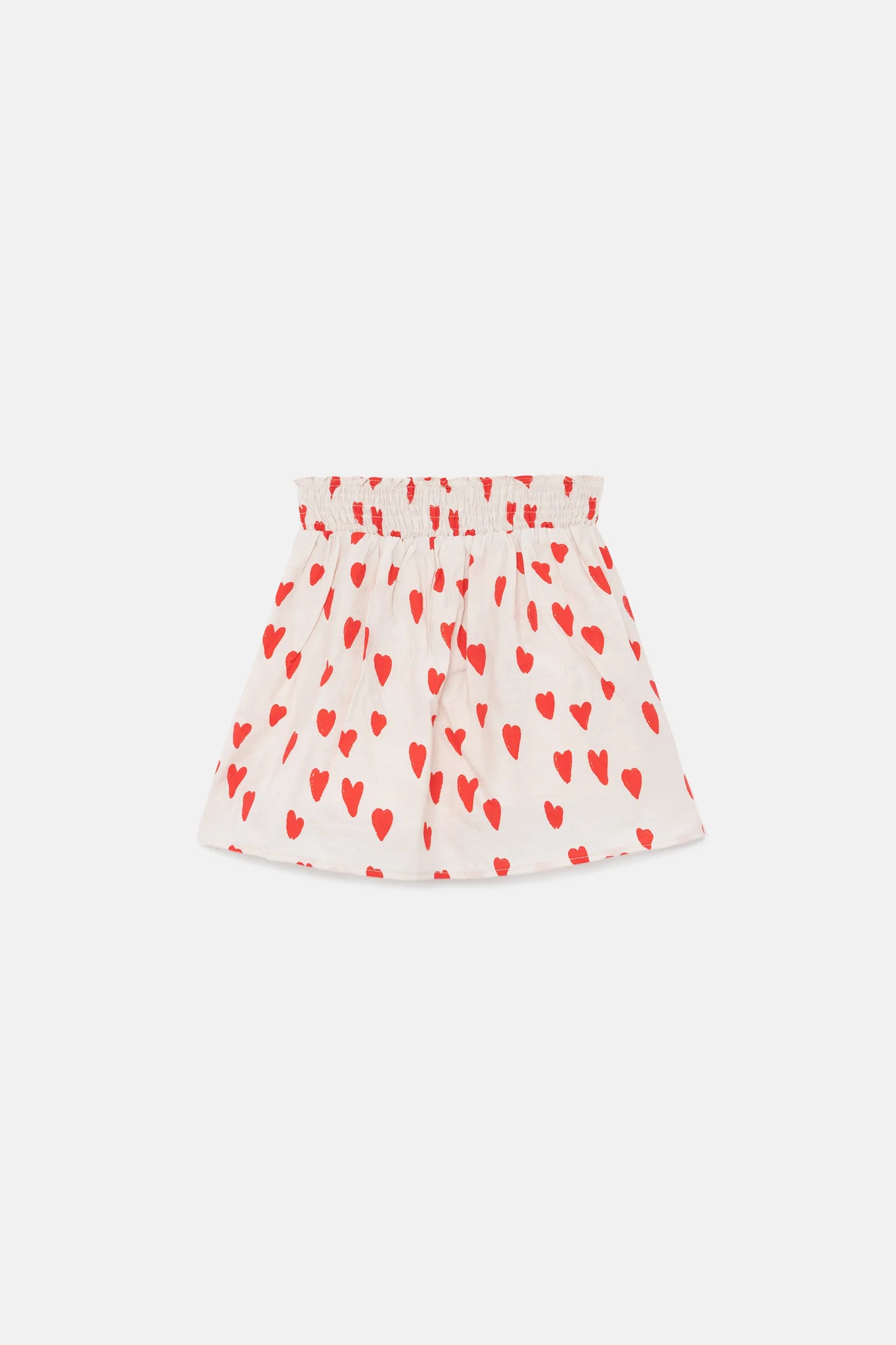 Girl's short skirt with heart print
