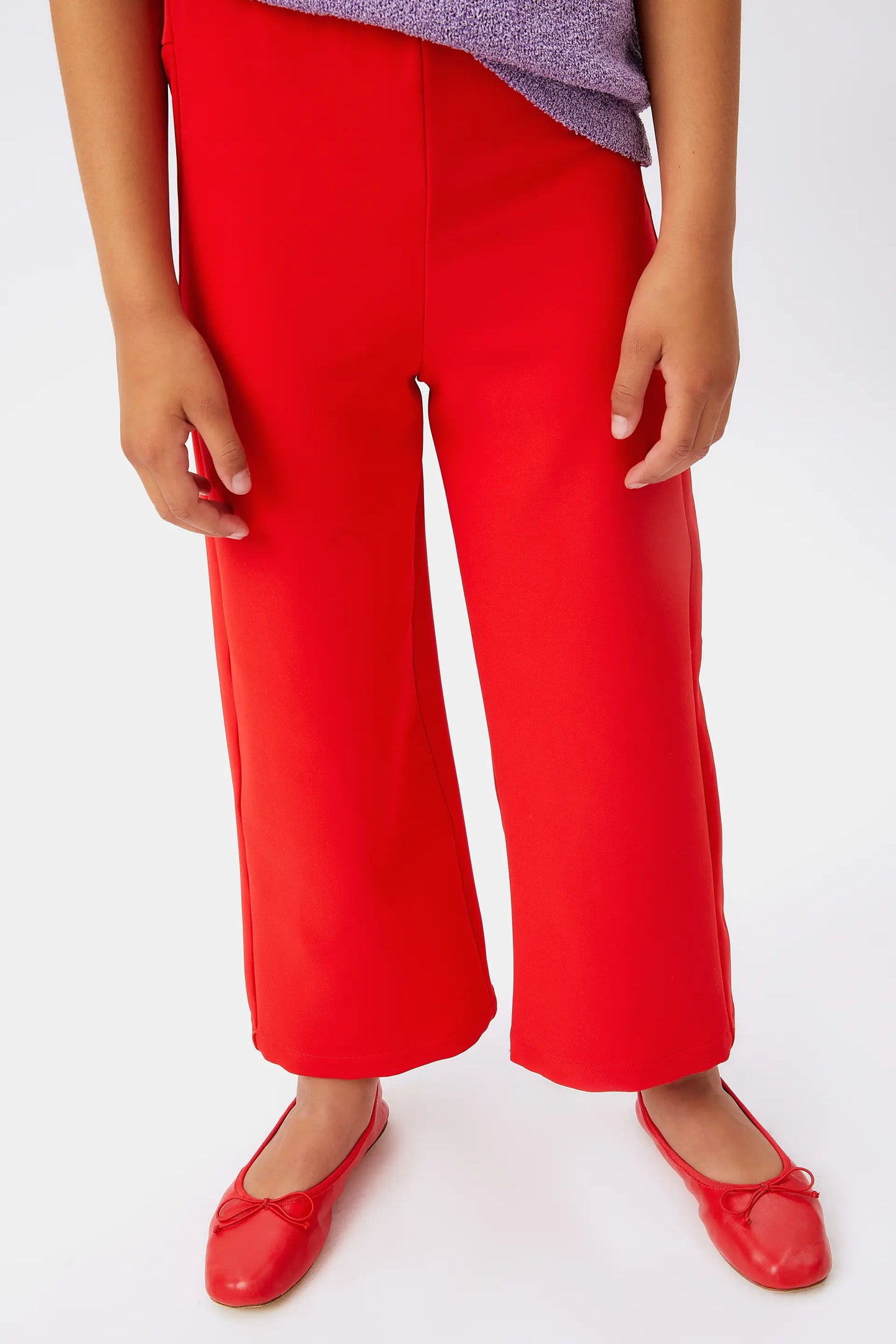 Girl's red straight pants