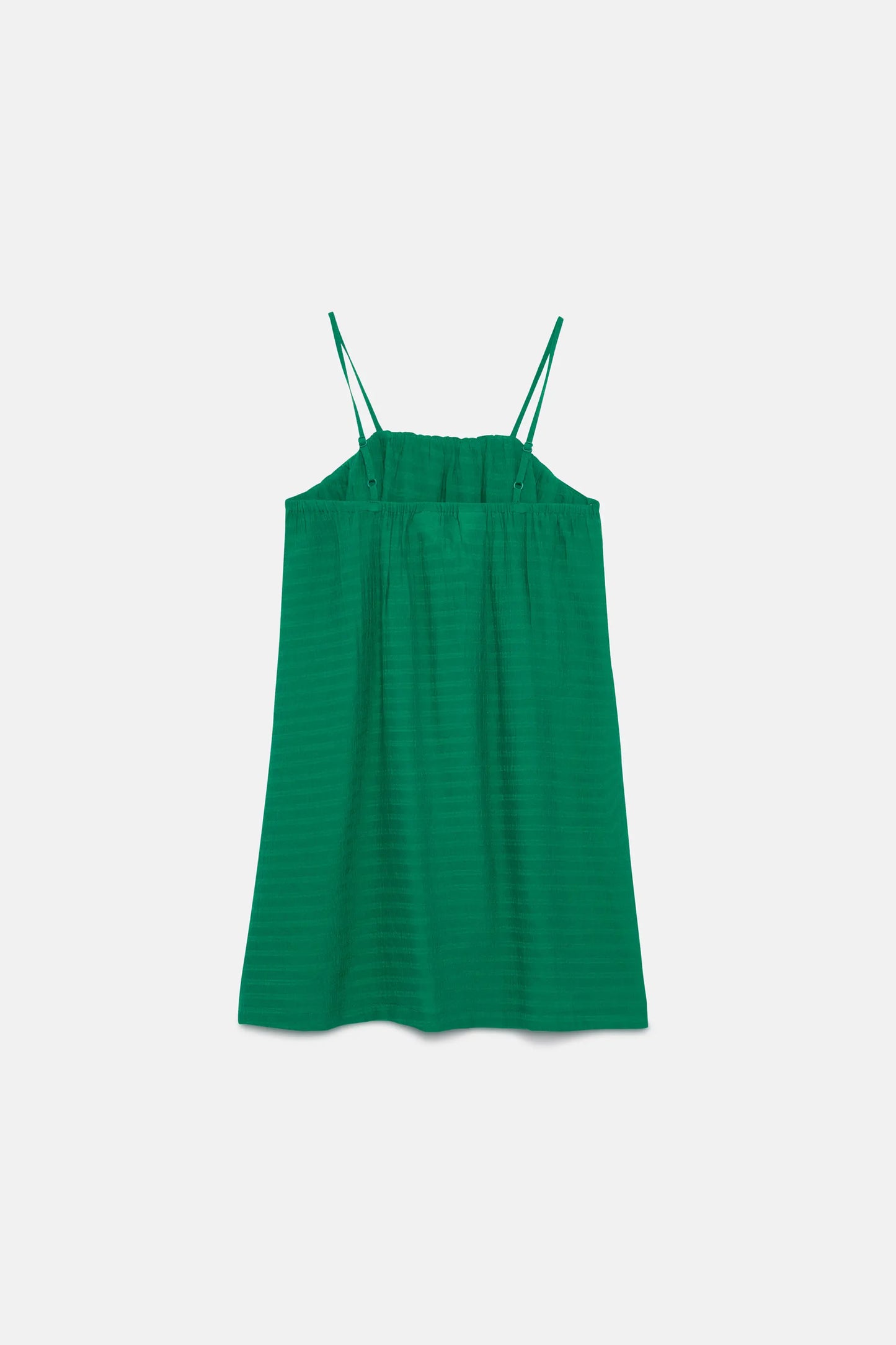 Vestido corto de niña volantes verde