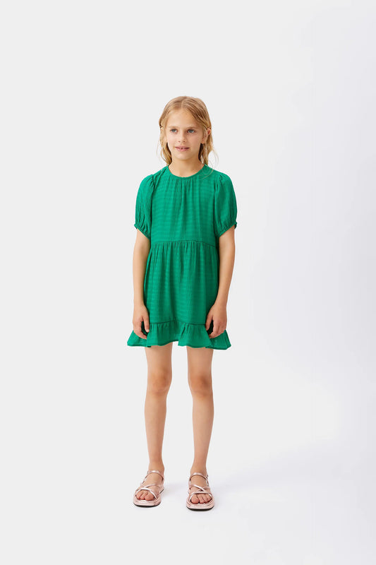 Short green girl's dress