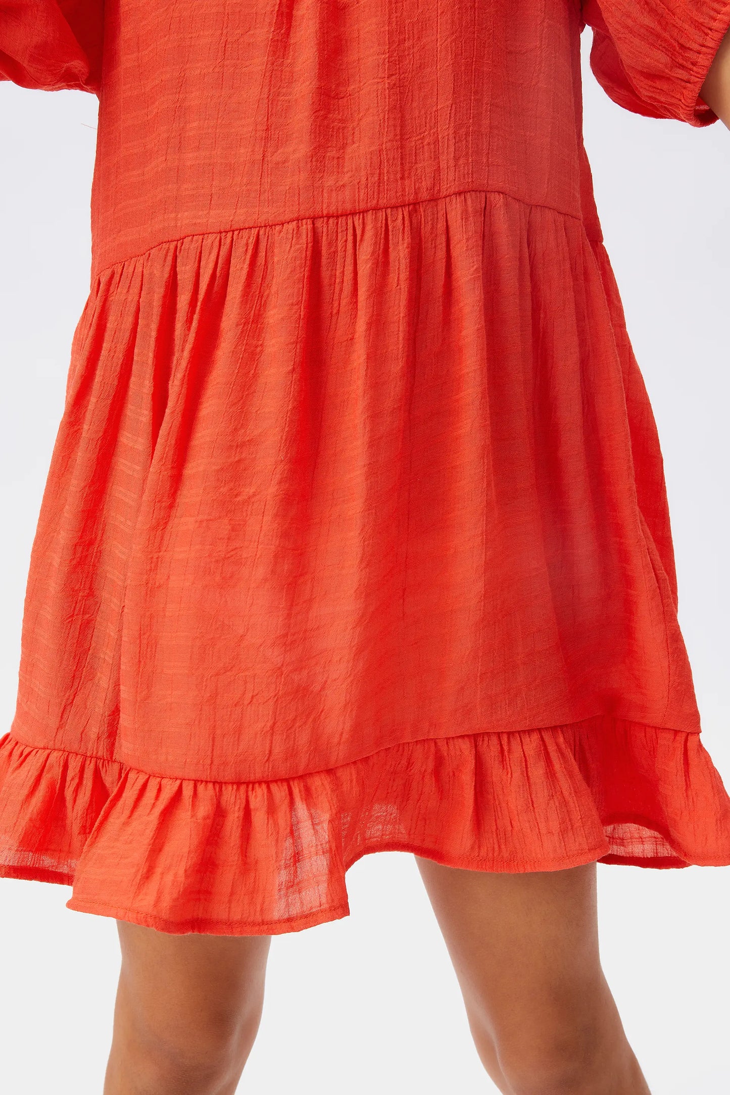 Vestido corto de niña naranja