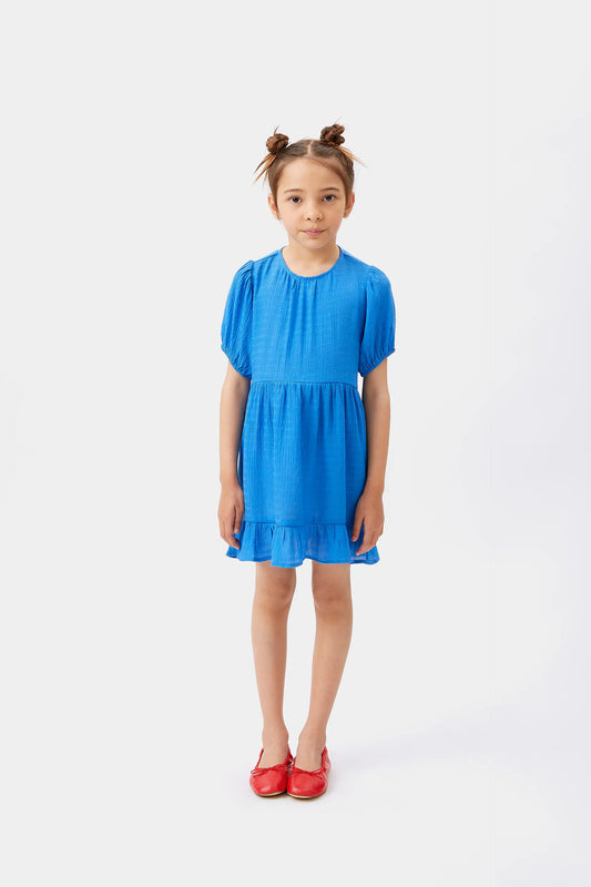 Short blue girl's dress